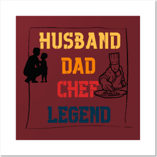 Husband Dad CHEF Legend Posters and Art